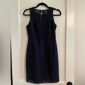 J. Crew Navy Lace Mini Dress